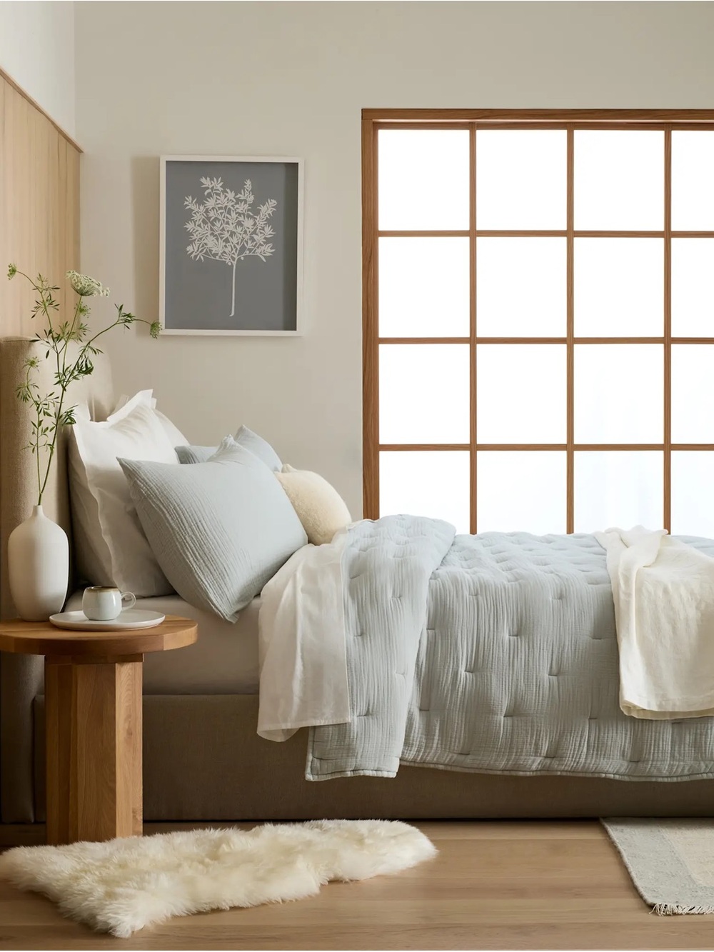Quince Airy Gauze Dream Quilt Set - King / Mist